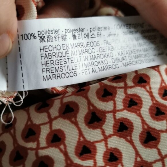 Zara Geometric Bloe size Medium Cream and red - Picture 10 of 10